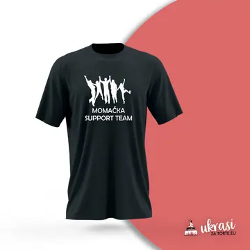 Majica Momačka Support Team Crna