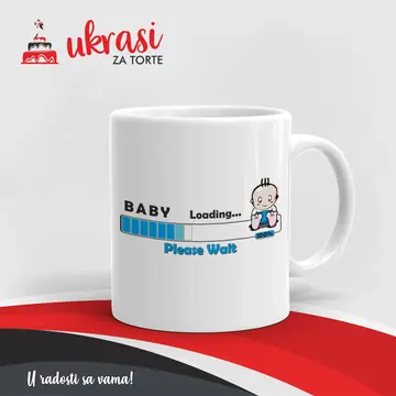 Bijela Šalica Baby Loading Plava