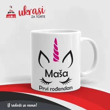 Bijela Šalica Prvi Rođendan Sa Imenom