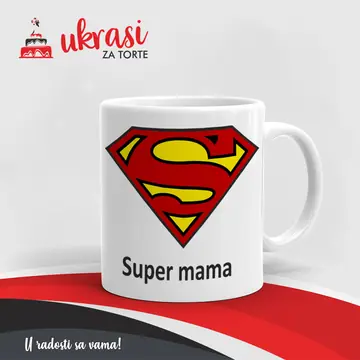 Bijela Šalica Superman Mama