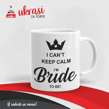 Bijela Šalica Keep Calm Bride