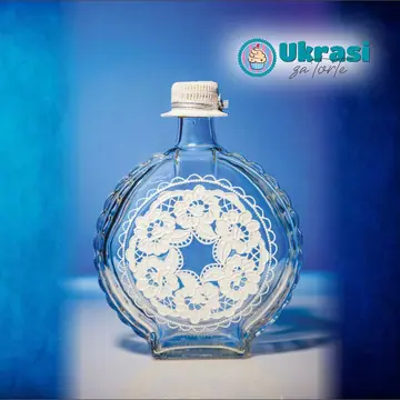 Ukrasna Boca Bijela Čipka Okrugla