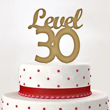 Toper Za Tortu Level 30 V3 Zlatni