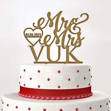 Toper Mr Mrs Sa Srcem i Datumom
