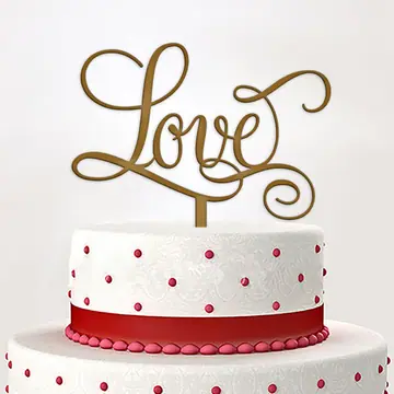 Toper Za Tortu Elegant Love