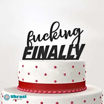 Toper za tortu fucking finally crna boja