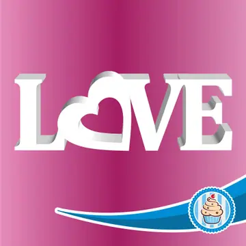 Natpis od stiropora love sa srcem