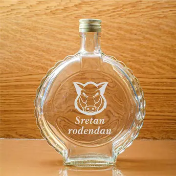 Lovačka čutura sa motivom vepra