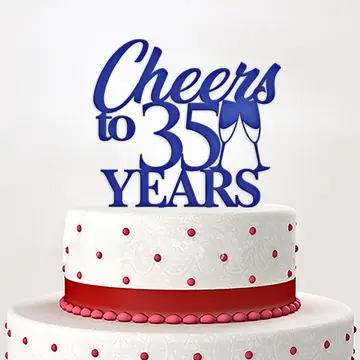 Cake topper Cheers to 35 years