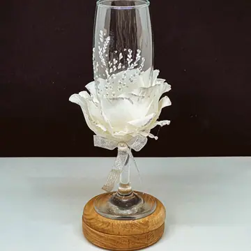 Vjenčana čaša za šampanjac Rose