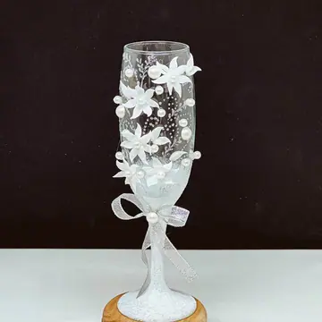 Vjenčana čaša za šampanjac Snow White