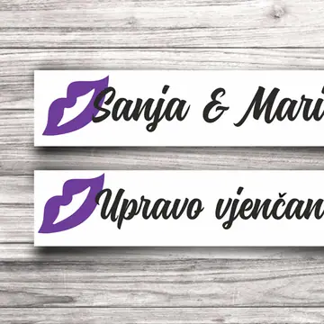 Svadbene auto tablice Bride and Groom
