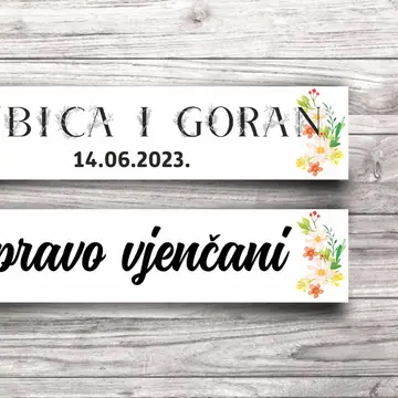 Svadbene auto tablice Elegant