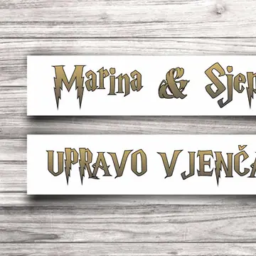 Svadbene auto tablice Harry Potter