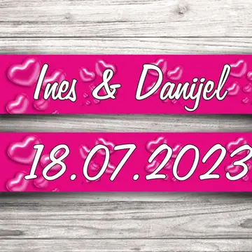 Svadbene auto tablice Pink
