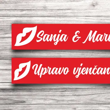 Svadbene auto tablice Red
