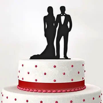 Toper bride and groom