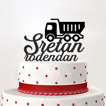 Toper sretan rođendan sa motivom kamiona