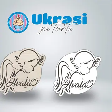 Drveni magnet Anđeo
