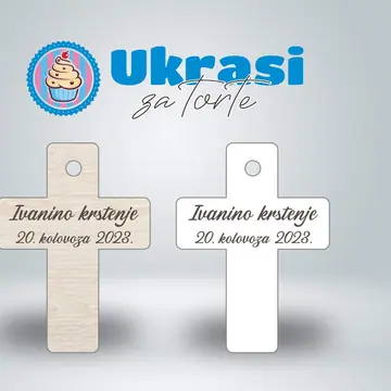 Drveni magnet crkveni sakramenti križ