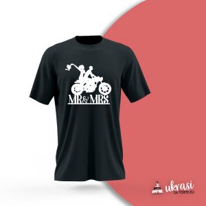 Majica Mr i Mrs Bike Crna