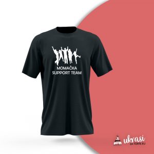 Majica Momačka Support Team Crna