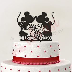 Toper Mickey and Minnie Kiss Crna