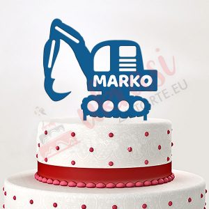 Toper Za Tortu Bager Sa Imenom