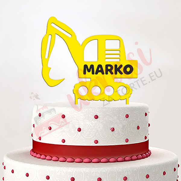 Toper Za Tortu Bager Sa Imenom