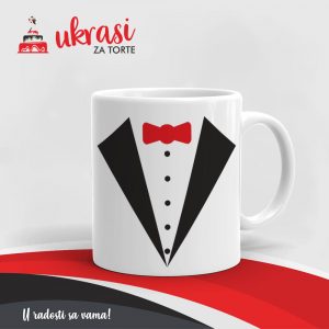 Bijela Šalica Gentleman Smoking