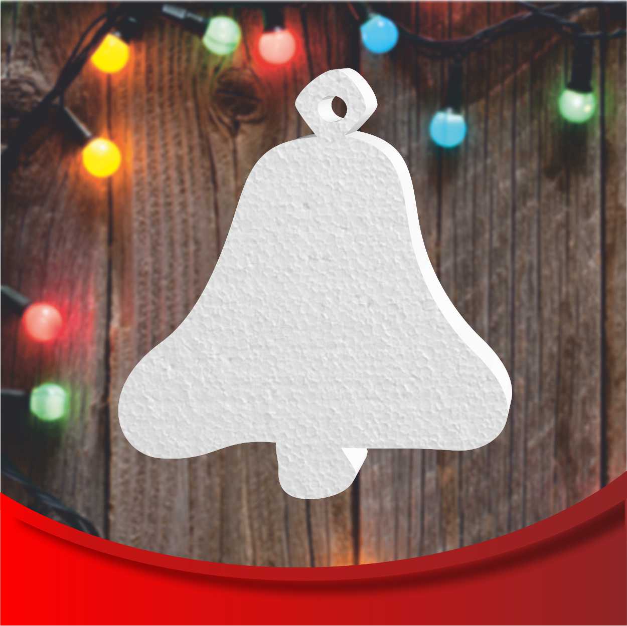 Božićno zvono ukras od stiropora v2